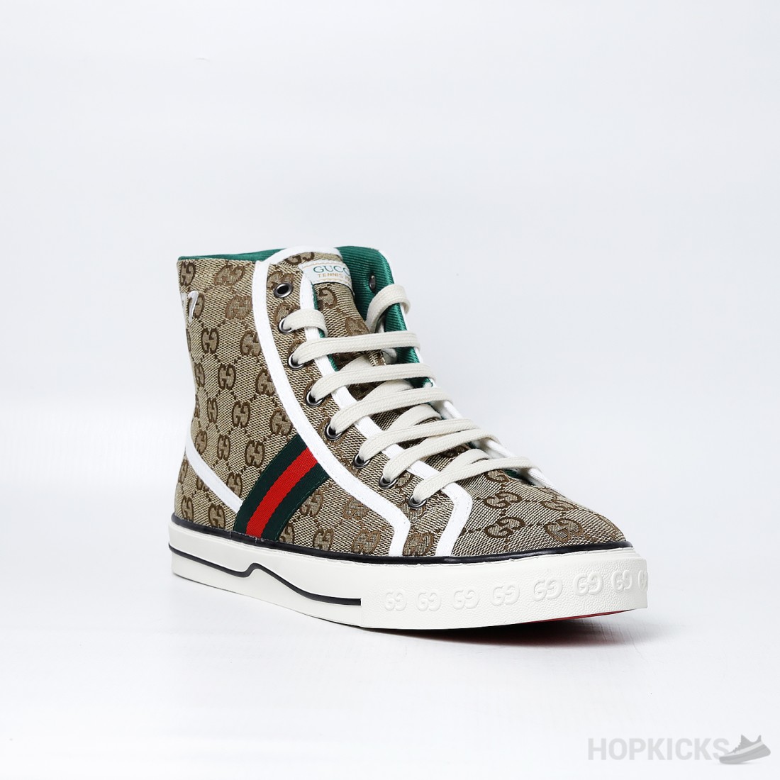 GG Tennis 1977 High Top Sneaker  Black Brown Caro